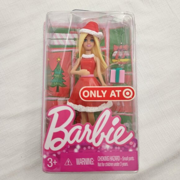Barbie Poseable Happy Holidays Toy Christmas Outfit Present Red Heels - Picture 2 of 6